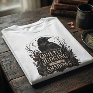 Donkere Academia Onyx Barok Raven T-shirt