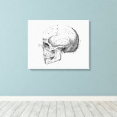 Donkere Academia Skull Canvas Art Afdruk (Insitu (Houten vloer))