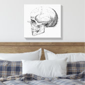 Donkere Academia Skull Canvas Art Afdruk (Insitu (Slaapkamer))