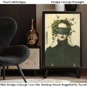 Donkere Academia Vrouw In Blindfold BE8 Decoupage Tissuepapier