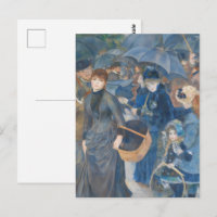 Donkere Academici Renoir Blauwe Paraplu Schilderij