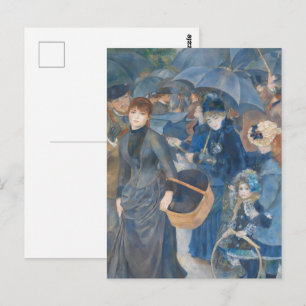 Donkere Academici Renoir Blauwe Paraplu Schilderij Briefkaart