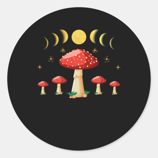 Donkere Academie Cottcore Aesthetisch Magisch Ronde Sticker (Voorkant)