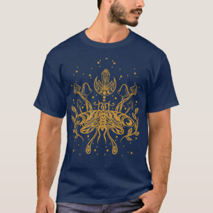 Donkere Academie Crystals paddenstoelen Moon Phase T-shirt