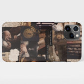 Donkere academie Donkere bruine esthetische collag iPhone Hoesje (Achterkant horizontaal)