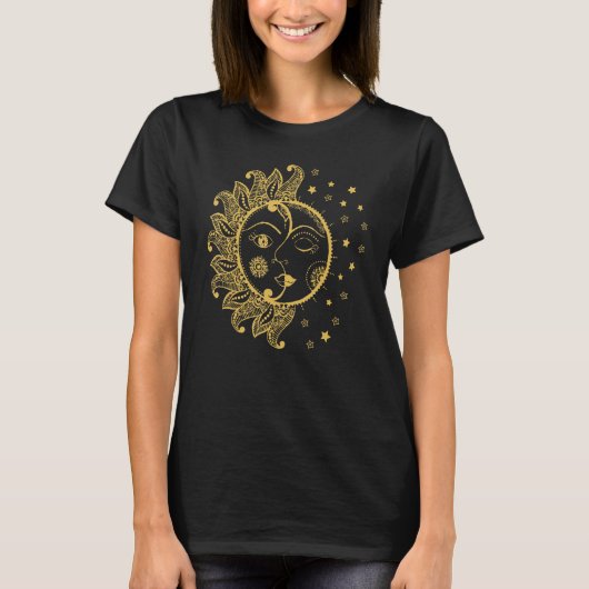 Donkere academie esthetisch Tarot esthetische zon T-shirt (Voorkant)