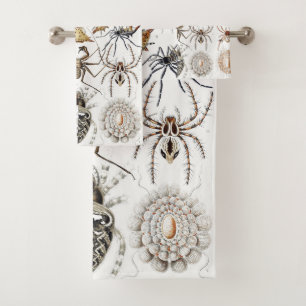 Donkere Academie Haeckel Vintage Spinssymmetrie Ku Bad Handdoek