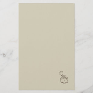 Donkere Academie Inktpot – Minimalistische Vintage Briefpapier
