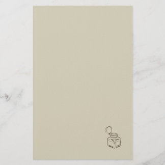 Donkere Academie Inktpot – Minimalistische Vintage Briefpapier
