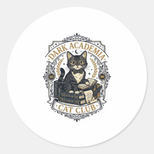 Donkere Academie Kat Kat Vader Cadeau Idee - Donke Ronde Sticker