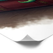 Donkere Academie Lezen Draak Sticker Boekenwurm Sl Poster (Hoek)