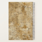 Donkere Academie Raaf Vintage Schrift Notitieboek (Achterkant)