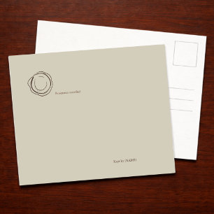 Donkere Academie Waszegel – Minimalistische Vintag Briefkaart