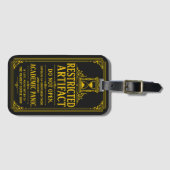Donkere Academische Beperkte Artefact Bagage Label (Voorkant (horizontaal))