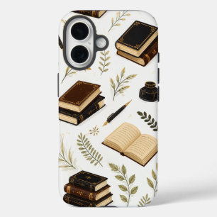 Donkere Academische Boeken Phonehoes - Vintage Bib iPhone 16 Hoesje