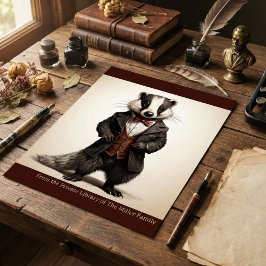 Donkere Academische Das Portret Vintage Bibliothee Poster
