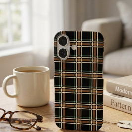 Donkere Academische Driehoeksruit Geometrisch iPhone 16 Hoesje