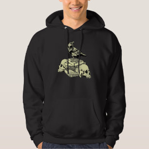 Donkere Academische Esthetiek Raaf Op Oude Boeken  Hoodie