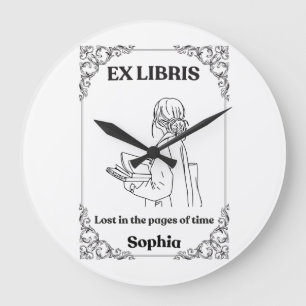 Donkere Academische Ex Libris Gepersonaliseerd Lee Grote Klok