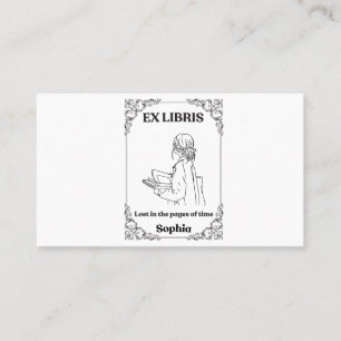 Donkere Academische Ex Libris Gepersonaliseerd Lee Visitekaartje