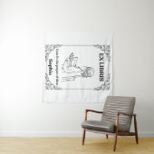 Donkere Academische Ex Libris Gepersonaliseerd Lee Wandkleed (In Situ (horizontaal))