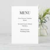 Donkere Academische Goth Huwelijksmenu Menu (Staand voorkant)