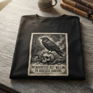 Donkere Academische Gotische Onyx Schedel Raaf Tri-Blend Shirt