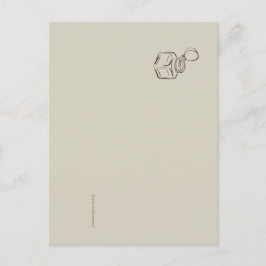 Donkere Academische Inktpot - Minimalistische Vint Briefkaart