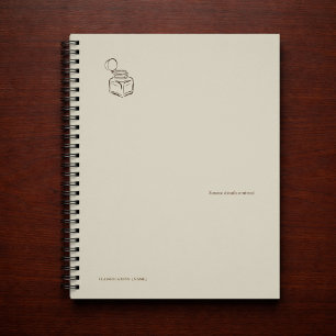 Donkere Academische Inktpot – Minimalistische Vint Notitieboek