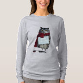 Donkere Academische Kerstuil Merry T-Shirt (Voorkant)