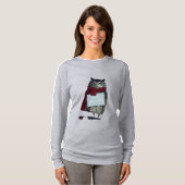 Donkere Academische Kerstuil Merry T-Shirt (Voorkant volledig)