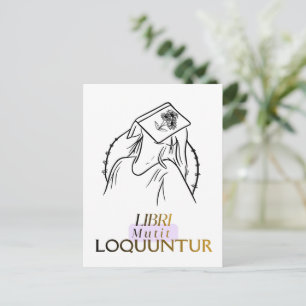 Donkere Academische Latijnse Citaat Lijn Kunst Briefkaart