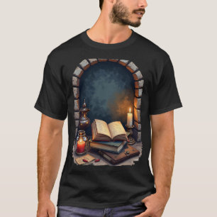 Donkere Academische Leeshoek Booktok Gotische Bibl T-shirt
