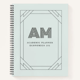 Donkere Academische Minimalistische Aangepaste Mon Notitieboek