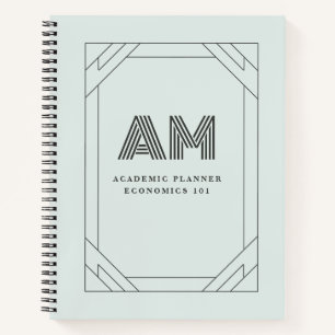 Donkere Academische Minimalistische Aangepaste Mon Notitieboek