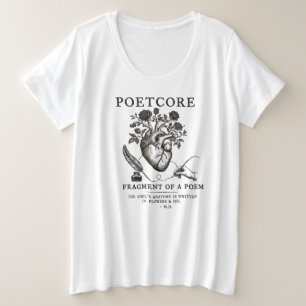 Donkere Academische Poetcore Esthetiek Vintage Ana Grote Maat T-shirt