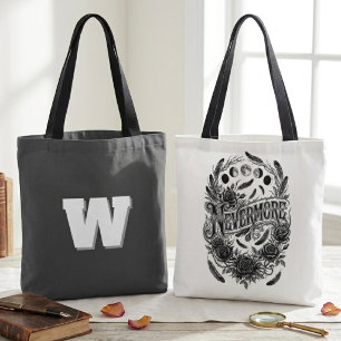 Donkere Academische Raaf Bloemrijke Boek Gothic Tote Bag