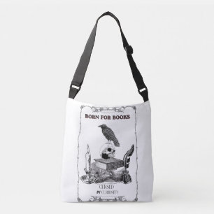 Donkere Academische Raaf Schedel Vintage Esthetiek Crossbody Tas