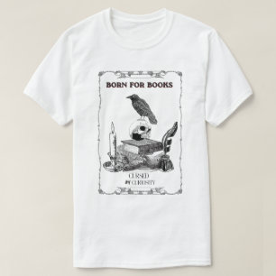 Donkere Academische Raaf Schedel Vintage Esthetiek T-shirt