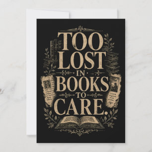 Donkere academische vintage lezer boek liefhebber kaart