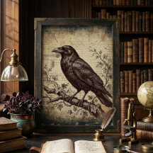 Donkere Academische Vintage Raven Klimop Esthetisc
