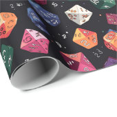 Donkere achtergrond Arcane dobbelstenen inpakpapie Cadeaupapier (Rol Hoek)