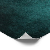 Donkere achtergrond - Blauwgroen Poster (Hoek)