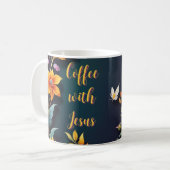 Donkere achtergrond Bloemen  Faith Based C Koffiemok (Voorkant links)