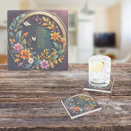 Donkere achtergrond Bloemen  vers Stenen Onderzetter