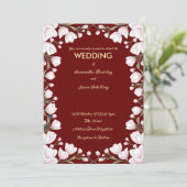 Donkere achtergrond bloemenrand kaart (Staand voorkant)