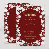 Donkere achtergrond bloemenrand kaart (Voorkant / Achterkant)