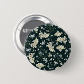 Donkere  achtergrond bloempatroon ronde button 5,7 cm (Voorkant /achterkant)