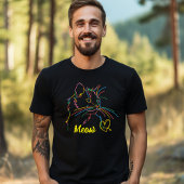 Donkere achtergrond Creative Cat T-Shirt