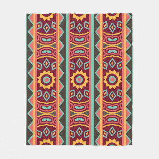 Donkere achtergrond: etnische Aztec naadloos Fleece Deken
